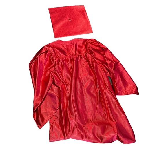 Kindergarten Red Graduation Cap and Gown Set - Picture 3 of 4